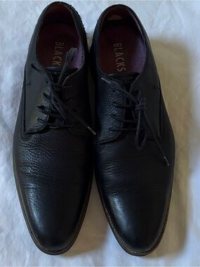 Blackstone AM-05 Black Leather Derby Oxford Shoes Men’s EU 44 US 11 Vero Cuoio
